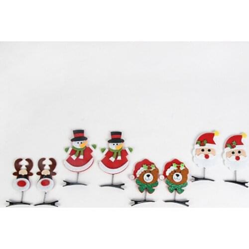 Christmas Girl Hairpin Headdress Kawaii Snowman Santa Claus Elk Hairpin Valentines Day Beautiful Christmas Gift