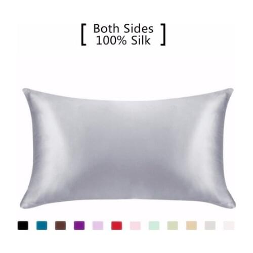 Silk Pillowcase Hair Skin, 100% Pure Natural Mulberry Silk Pillowcase Standard Size, Pillow Cases Cover Hidd