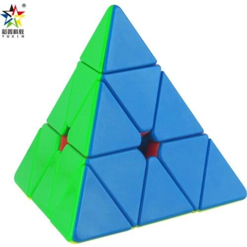 Yuxin Speed Cube 3x3x3 Stickerless Frosted Triangular Puzzle Magic Cube Toy