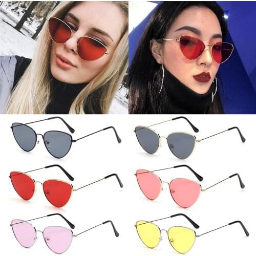 Vintage Personality Ocean Film Sunglasses Trend Sunglasses Metal Coating Sun Glasses Small Frame Goggles Sexy UV400 Eyewear