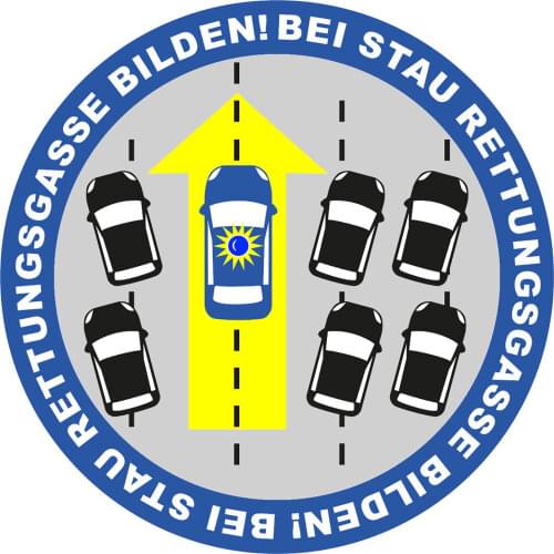 Rescue Alley Blue Sticker Foil Sticker Fun Auto Lives Save Traffic Jam R099