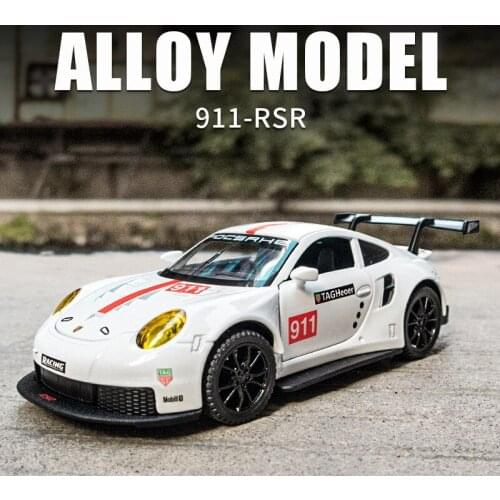1:32 Porsche 911 RSR Sports TRACK Car Alloy Car Diecasts & Toy Vehicles Metal Toy Car Model High Simulation Collection Kids Toys