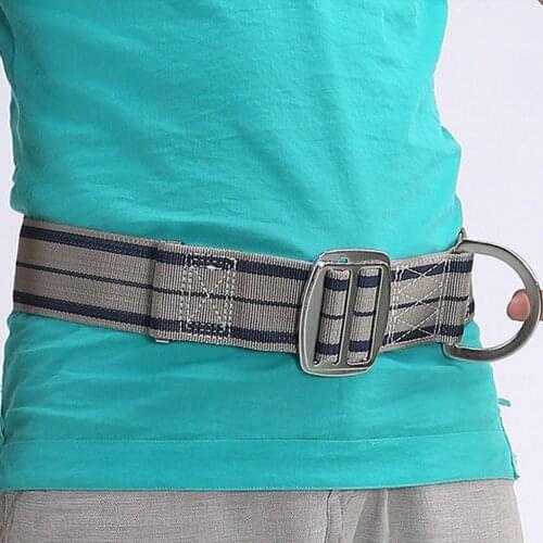 Safety Rock Tree Climbing Harness Belt Equip Tool D- Adjustable Grey