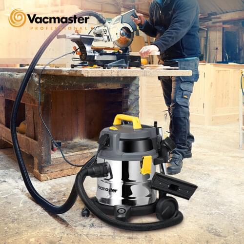 Vacmaster 2 in 1 Industrial Vacuum Cleaner 20L Wet Dry Vacuums 27KPa Powerful Construction Vacuums Connect to Power Tools