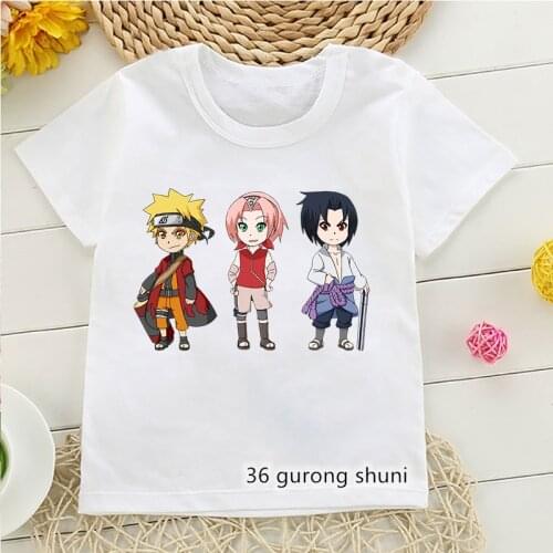 2021 Boruto наруто T Shirt аниме Anime Clothes Cartoon Print Boys Girls T-shirt White Kids Clothes Children Clothing Harajuku