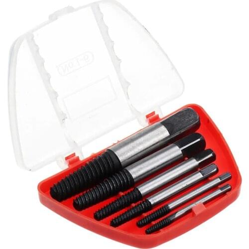 5Pcs Screw Extractor Center Drill Bits Guide Set Broken Damaged Bolt Remover Removal Speed Easy Out Set Broken Screw Extractor