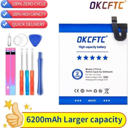 OKCFTC 6200mAh LTF21A For Letv LeEco Le 2 (pro) le 2S le S3 X528 X621 X625 X626 X20 X25 X620 X520 X522 X525 X526 X527 Battery