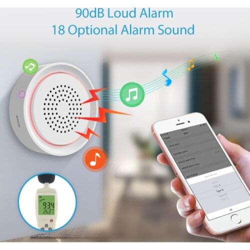 Tuya Smart Life Wireless WiFi Siren Alarm Sensor Sound And Light Alarm Siren Support Alexa For Home Security Smart Alert
