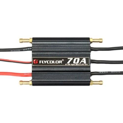 Flycolor 70A Brushless ESC for RC Boat 2-6S with 5.5V/5A BEC