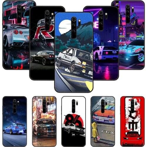 Phone Case For Xiaomi Redmi Note 8 8T 7 7A 9 9S 8A 4 5 Pro Black Cover Hoesjes Silicone Funda Japan Initial D AE86 anime JDM