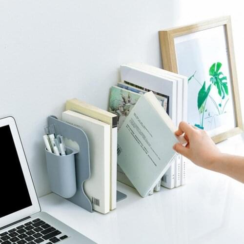 Useful Bookend Retractable Creative ABS Practical Desk Decor Space-saving Book Holder Multi-functional for Desk&Home
