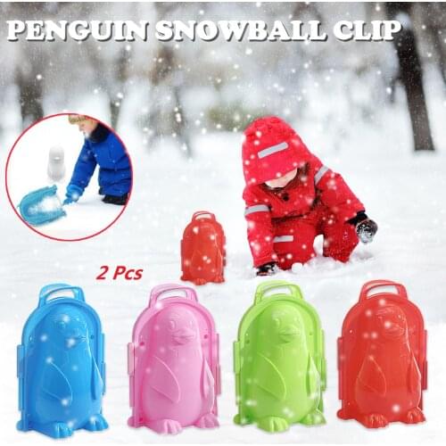 Childrens Outdoor Snowball Fight Sleet Mold Toy Winter Plastic Penguin Model Manufacturing Kids Playing Snow Blister Tools