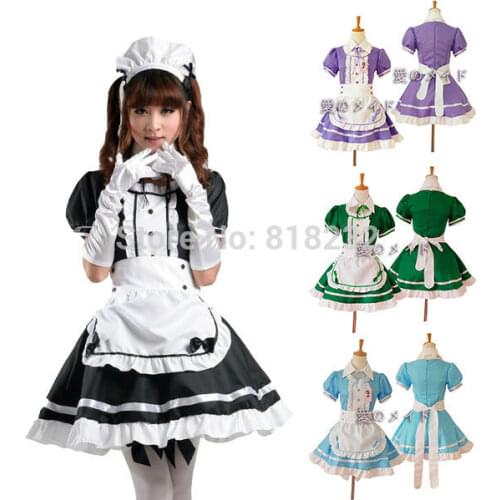 Lolita Cute Apron Maid Restaurant Dress Maidservant Uniform Outfits Anime Cosplay Costume
