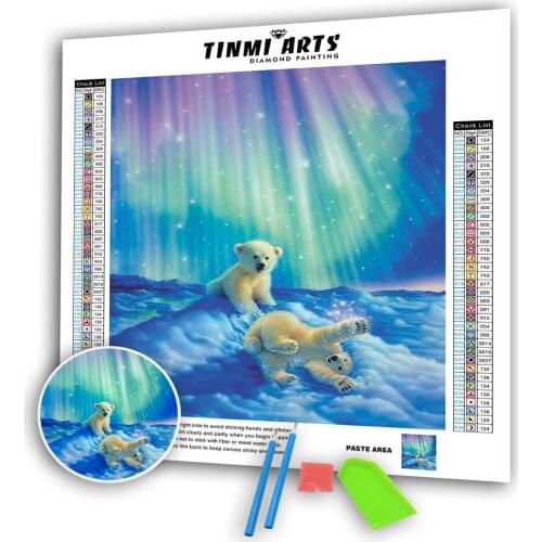 5d Poured Glue Diamond Painting Kits Scalloped Edge Embroidery Bear Full Round Cartoon Diy Mosaic Rhinestone Handmade Child Gift