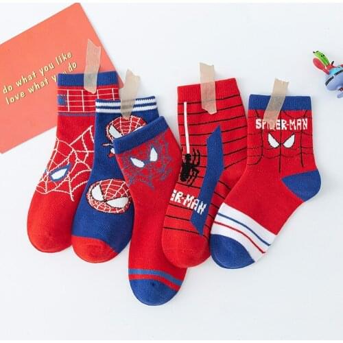 5 Pairs/lot Boys Socks Kids Spring Autumn Winter Cotton Breathable Cartoon Pattern Warm Children Cute Suitable Girls Socks
