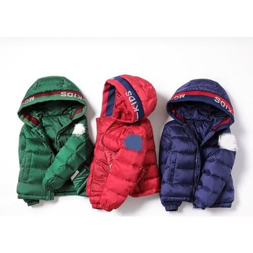 NEW High Quality Winter Child Boy Down Jacket Boys Girl Thicking Warm Coat 2-8Year Light Hooded Outerwears