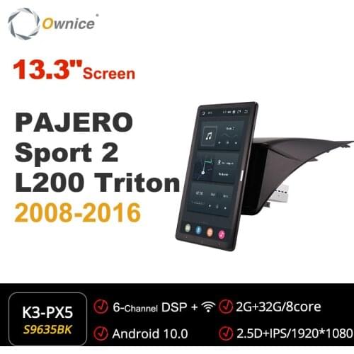Ownice 1920*1080 Android 13.3Inch Rotation Autoradio for Mitsubishi PAJERO Sport 2 L200 Triton 2008 2016 Car Radio Auto GPS