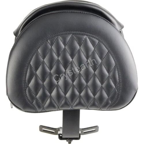 Motorcycle Plug-in Driver Rider Backrest Cushion Pad Pouch Detachable Adjustable For 2007-2017 Harley Fatboy /Heritage Softail