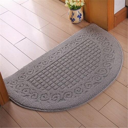 Semicircle Bathroom Mat Floor Carpet Entrance Bedroom Foot Pad 40*60/50*80cm Water Absorption Non-slip Bath Rugs Kitchen Carpets