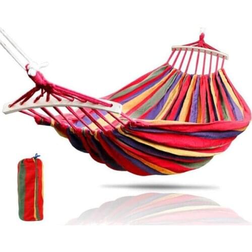 Portable Hanging Hammock Indoor Home Bedroom Hammock Lazy Chair Travel Outdoor Camping Swing Chair Thick Canvas Bed Hammocks