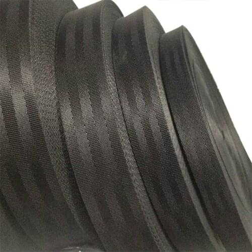 3.8cm 2.5cm 2cm Safety Harness Black Strong Car seat Safety belt nylon ribbon outdoor backpack Bag Parts strap nylon fabric tape