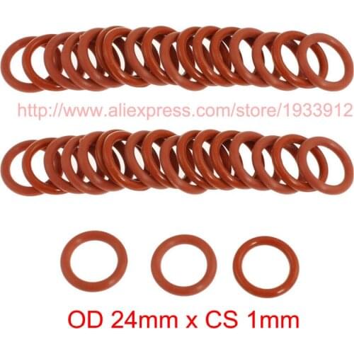 OD 24mm x CS 1mm silicone seal washer o-ring gasket