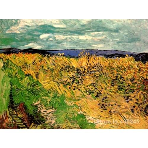 Modern art oil paintings Wheat Field with Cornflowers Vincent Van Gogh Reproduction canvas Hand painted High quality