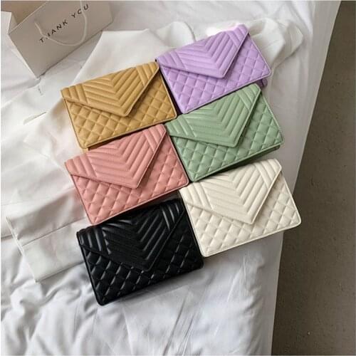 Embroidery Thread Small PU Leather Crossbody Bags for Women 2021 Trend Hand Bag Womens Branded Trending Shoulder Handbags