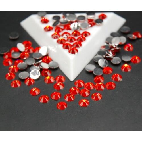 2MM 3MM 4MM 5MM 6.5MM Nail Art Flatback Acrylic Light Siam Round Rhinestone Tips Beads Makeup Nail Art Decoration Tools