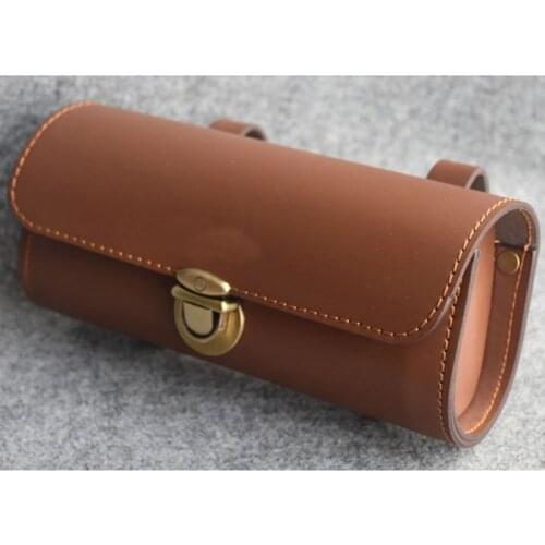 Vintage bicycle bag with beam commuter bike triangle bag road bike bag Cycling tool leather nost