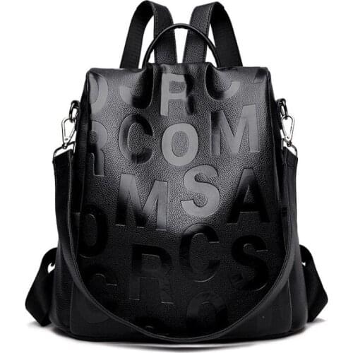 Backpack Woman 2021 High Quality Pu Leather Brand Female Backpacks Pattern School Travel Bag Bagpack Mochila Shoulder Bags