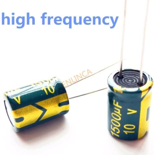 10-500pcs/lot 10v 1500UF 10*13 high frequency low impedance aluminum electrolytic capacitor 1500uf 10v 20