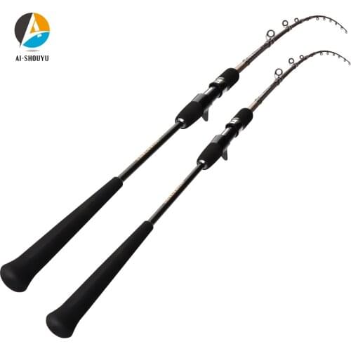 AI-SHOUYU Toray Carbon Slow Jigging Rod 1.98m 4AXIS 180 Degree Spiral Guide Ring Carbon Cloth Casting Rod EVA GRIP Casting Rod