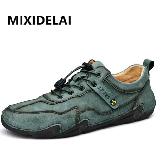 Brand Mens Leather Shoes Hot Sale Mens Casual Shoes Handmade Mens Loafers Classic Moccasins Outdoor Non-slip Mens Sneakers