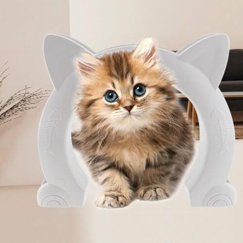 Cat Door Dog Hole Access Direction Controllable Toy For Pet Training Dog Cats Kitten Abs Plastic Small Pet Gate Door Kit Cat Dog