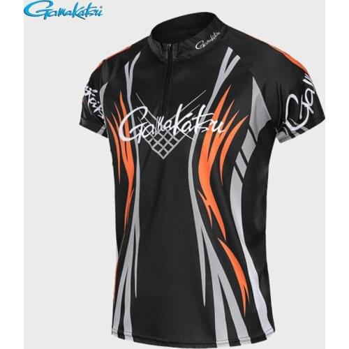 Gamakatsu 2021 New Fishing Clothing Quick Drying Outdoor Sports Fishing Clothes Breathable Anti-UV Short Sleeve Fishing Shirts
