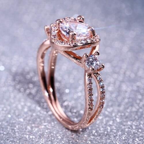 JITULEZHI Rings With Cubic Zirkonia For Women
