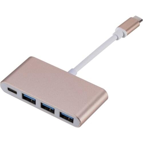 4IN1 UBS Type-C to 3 USB 3.0+USB-C Charging Port HUB Adapter Cable Type-C to Type-C 3HUB/USB3.0 Super Speed Adapter Cable