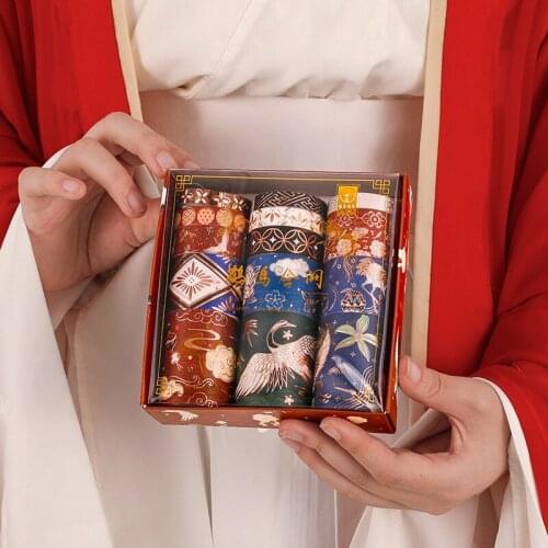 Chinese Traditional Pattern Washi Tape Aesthetic Luxury Vintage Scrapbooking Washi Tape Stationery DIY Diary Planner Techo Tape