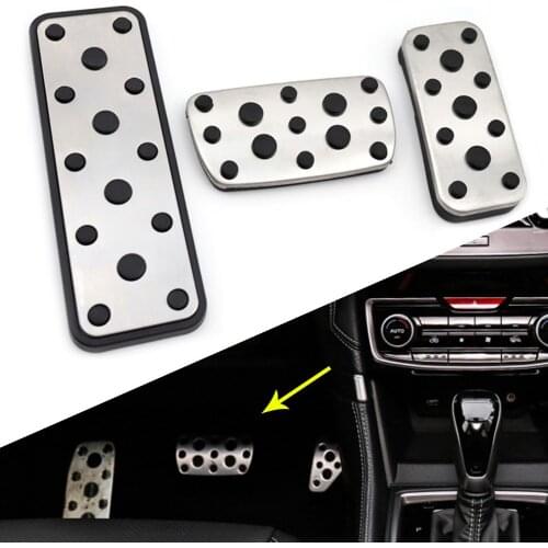 AT Car Foot Rest Fuel Gas Brake Pedals Cover Kits 3Pcs/Set For Subaru Legacy 04-05 Outback 04-06 Forester 2003 2004 2005 LHD