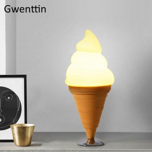 Creative Ice Cream Table Lamp Desk Light for Dining Room Bar Coffee Home Decor Modern Led Lighting Fixtures Industrial Luminaire