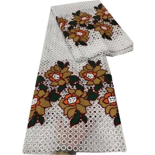 SJ Lace Guipure Cord Lace High Quality African Lace Fabric With Stones Nigerian Water Soluble Laces For Wedding Dress dp5-33