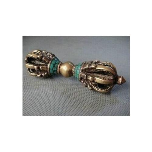 Copper Brass CHINESE crafts decor Asian de bronze Pure Bronze Antigo cobre antigo Budismo Tibetano Turquesa Budista Ritual Hand