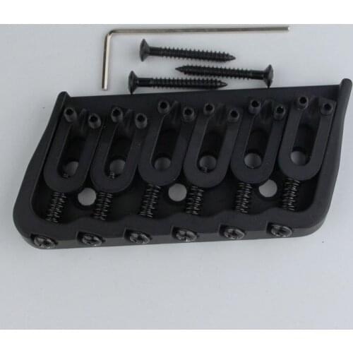 Fixed Bridge Headless Fanned Fret Guitar 6 String Guitar Bridge Black