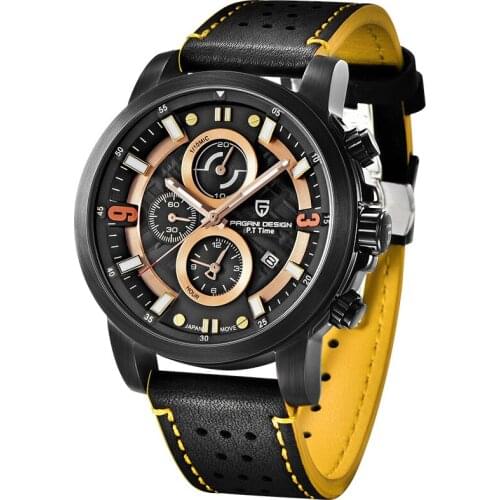 PAGANI DESIGN PD-2771 Men Quartz Watches Luxury Brands Fashion Timed Movement Military Watches Leather Quartz Watches