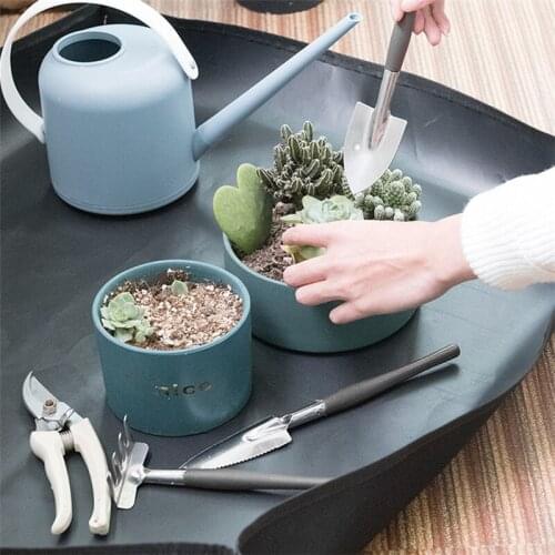 PE Home Garden Pad Waterproof Plant Basin Gardening Soil Lock Flower Mats Plant Pot Foldable Gardening Pad