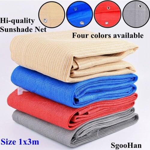 SgooHan 1x3m Anti-UV Shading Net Courtyard Balcony Fence Safety Net Succulent Plant Shelter Sunshade Net Car Cover Shade Cloth