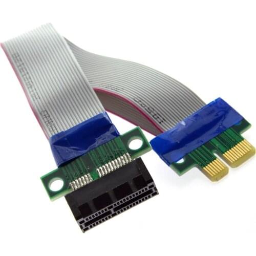 Xiwai PCI-E Express 1X Slot Riser Card Extender Extension Ribbon Flex Relocate Cable 20cm