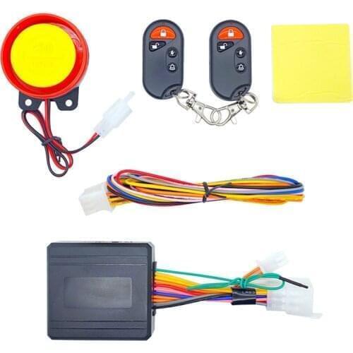 1Set 12V Motorcycle Bike Anti-theft Security Alarm System Scooter 125db Remote Control Key Shell Engine Start Motorcycle Speaker