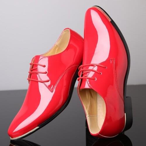 Plus Size Shoes Formal Dress for Men Business Shoes Leather Pointed Toe Shoes Men Classic Homecoming Dresses Sapato Italiano